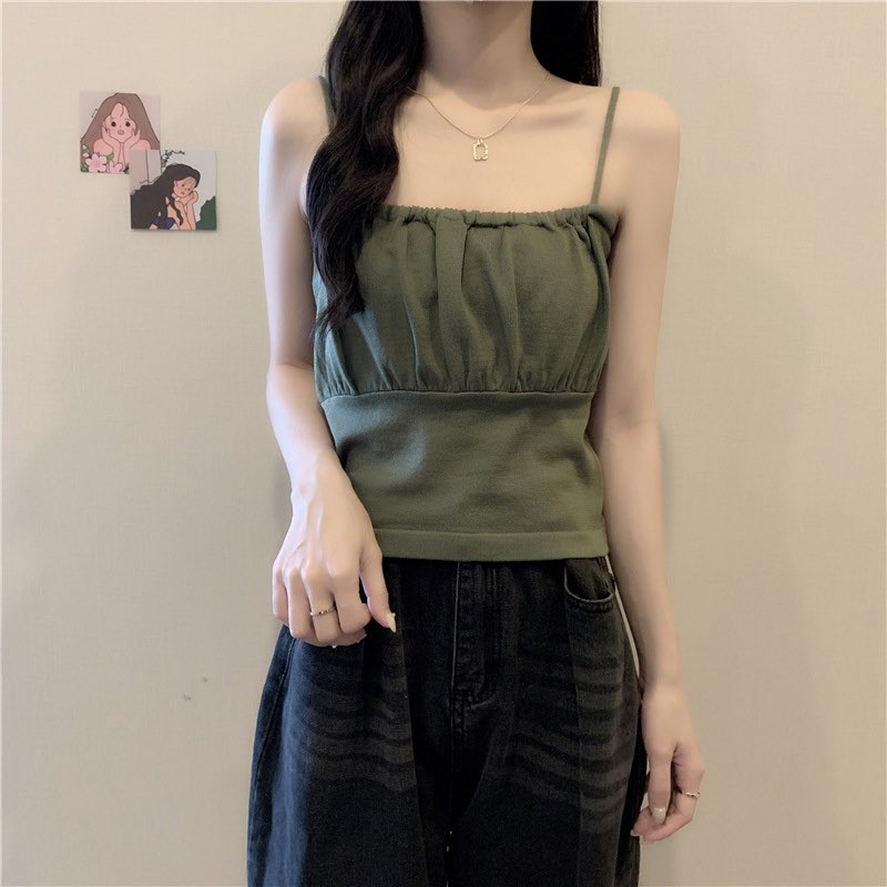 Áo hai dây SuzaHouse nữ N01 dáng ôm, áo 2 dây nữ croptop đẹp vải cotton co dãn 4 chiều có đệm ngực