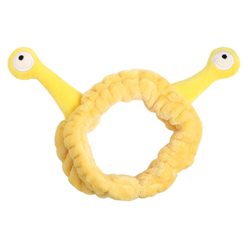 Flgo Băng đô cài tóc rửa mặt Phủ Bông Hình Ăng Ten Ốc Sên Hoạt Hình Vui Nhộn Màu Kẹo Trang Điểm Mắt Cho Nữ S