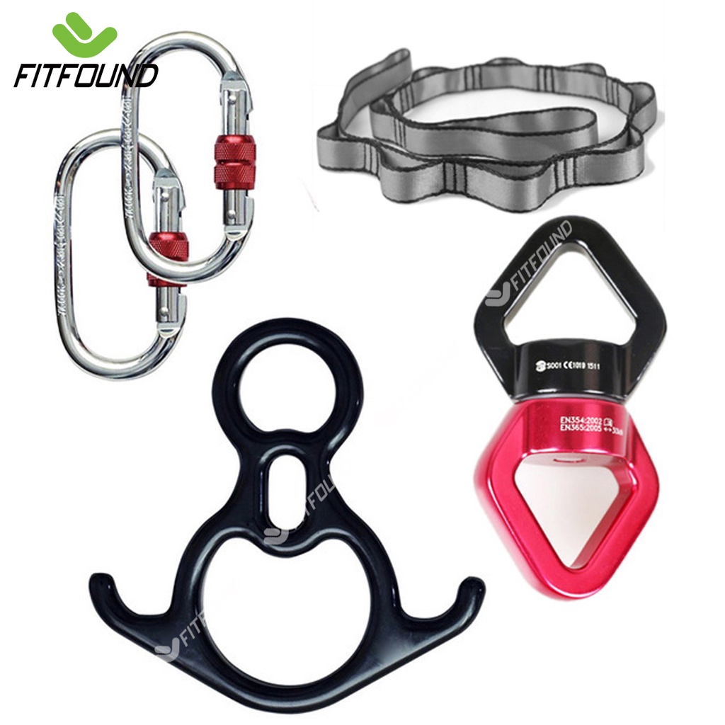 Phụ Kiện Móc Khóa An Toàn, Mỏ Neo Số 8, Trục Xoay 360 Độ, Dây Hoa Cúc, Dây Mini Buộc Võng Bay Aerial Yoga