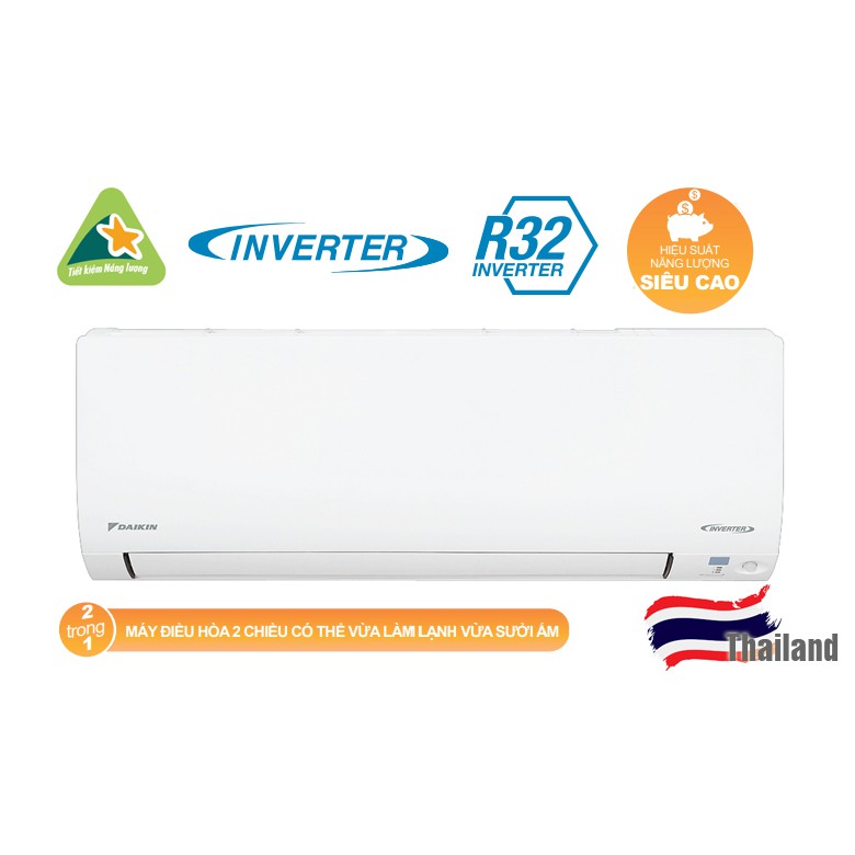 Điều hòa Daikin Inverter 2 chiều 12.000BTU FTXV35QVMV R32