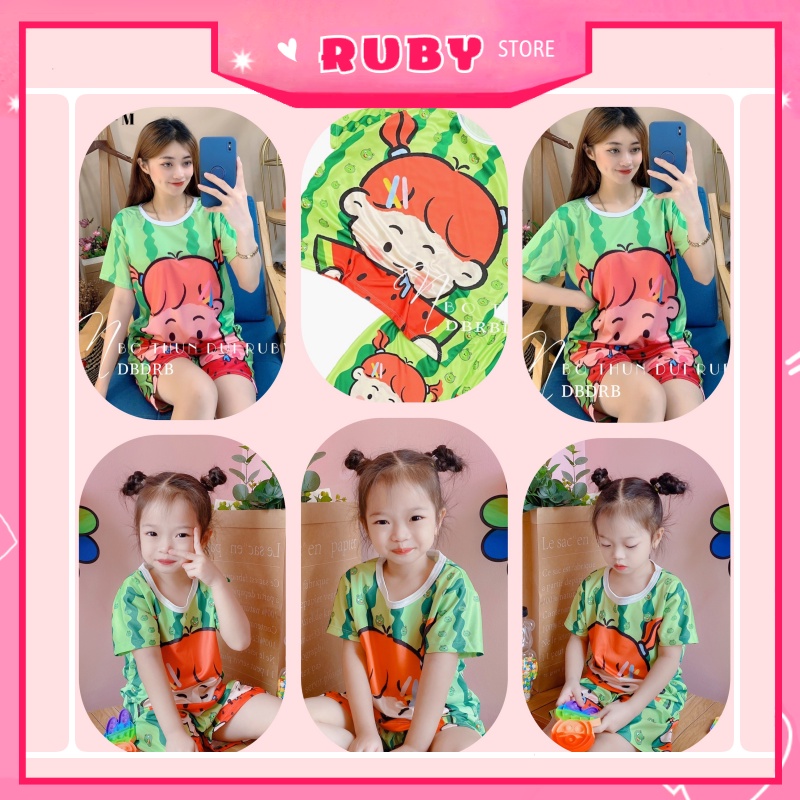 Set bộ mẹ và bé gái NHIỀU MẪU cực xinh, chất vải mềm mịn mát co giãn thoải mái từ 18KG đến 57KG ❤ DBRBD