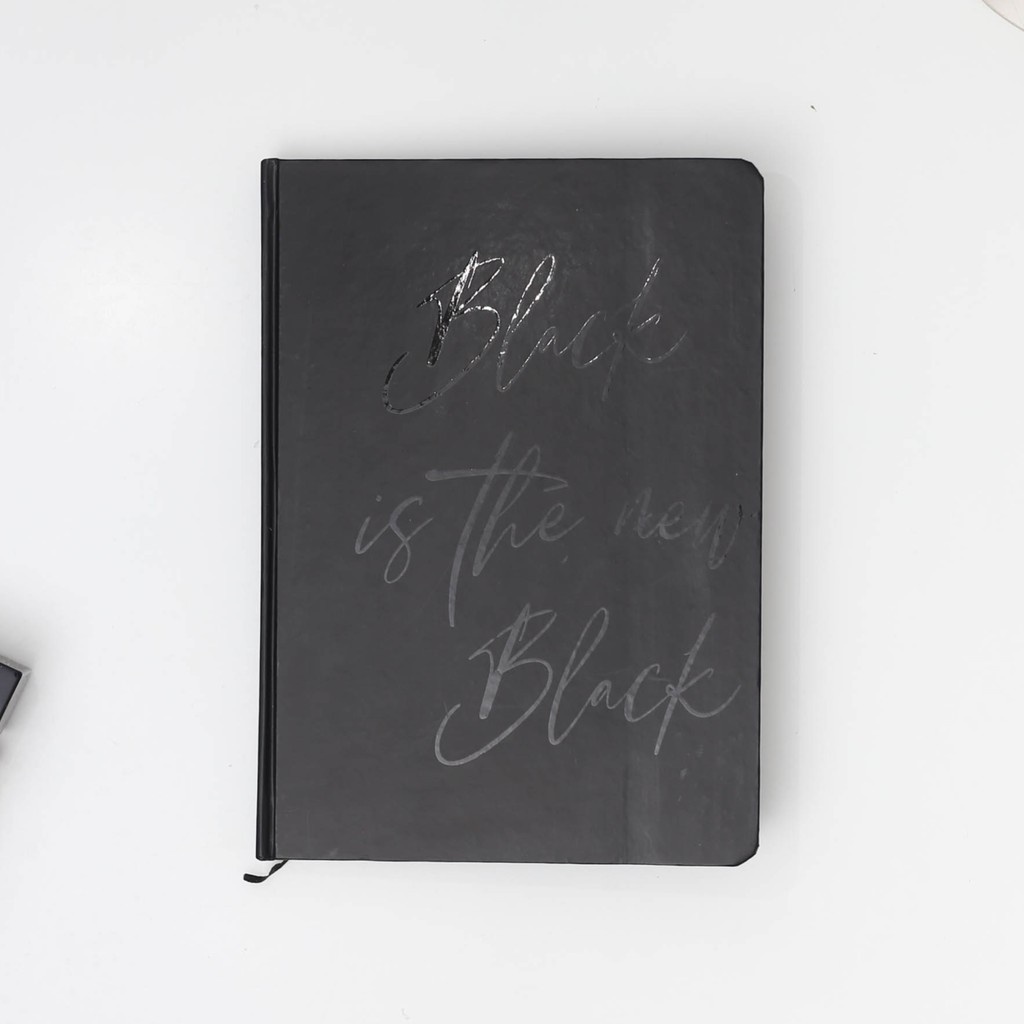 ☽✎▥Số trơn Đen Crabit - The Black Book 130GSM Sổ ghi chép, làm bullet journal is new bl
