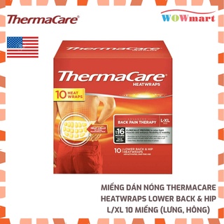 Miếng dán nóng ThermaCare HeatWraps Lower Back &amp; Hip L/XL 10 miếng (lưng, hông)