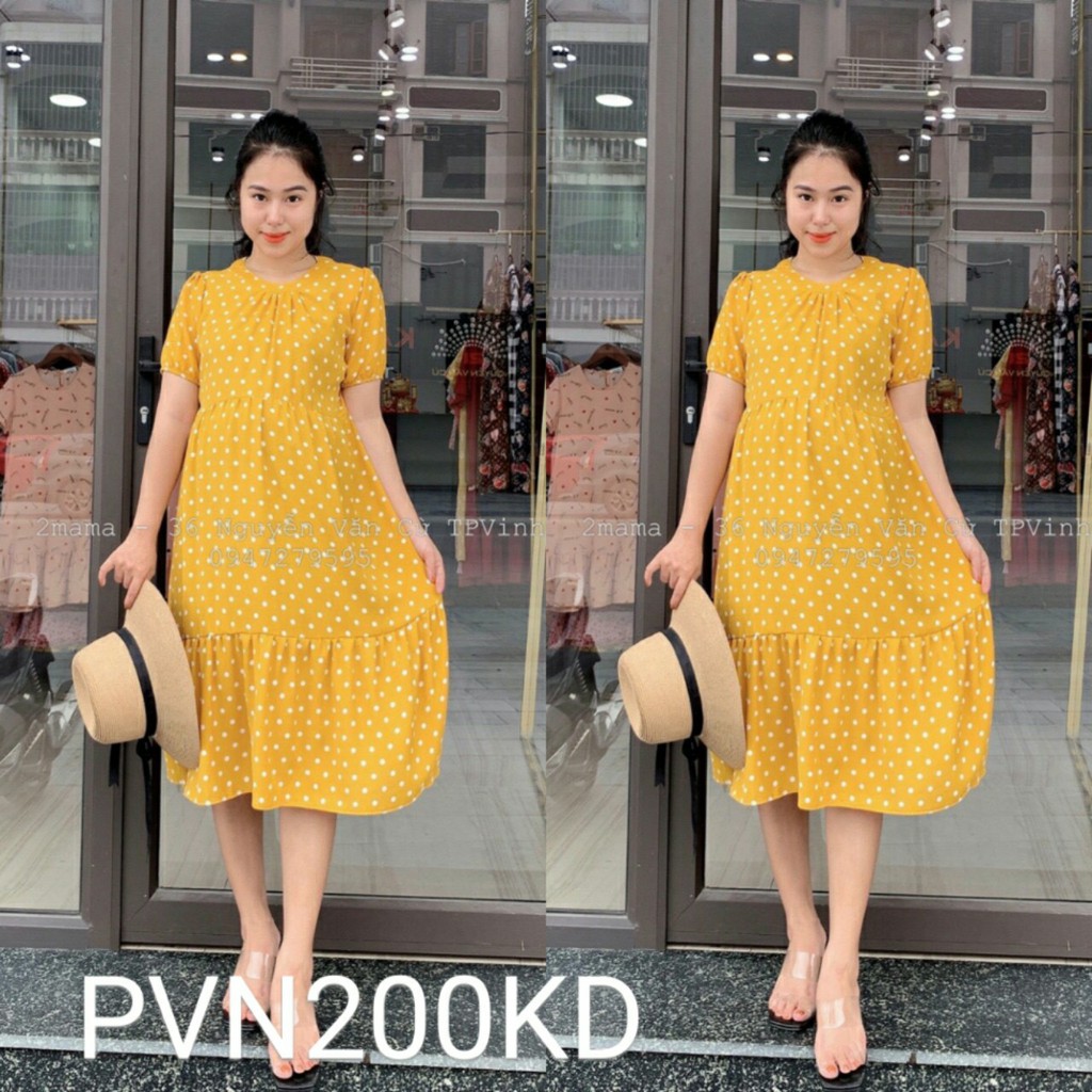 Váy bầu đẹp 2020 cổ bèo