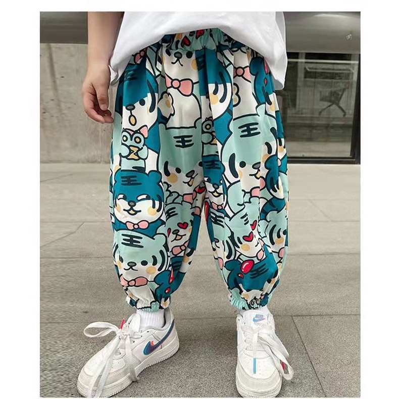 Quần dài phối hình nhân vật hoạt hình cho bé gái & bé trai nhiều màu  N01207