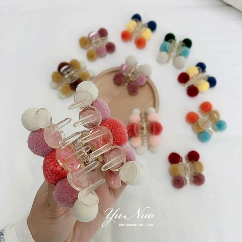 KẸP GẮP TÓC ĐÍNH QUẢ BÓNG LÔNG XINH XẮN🎊