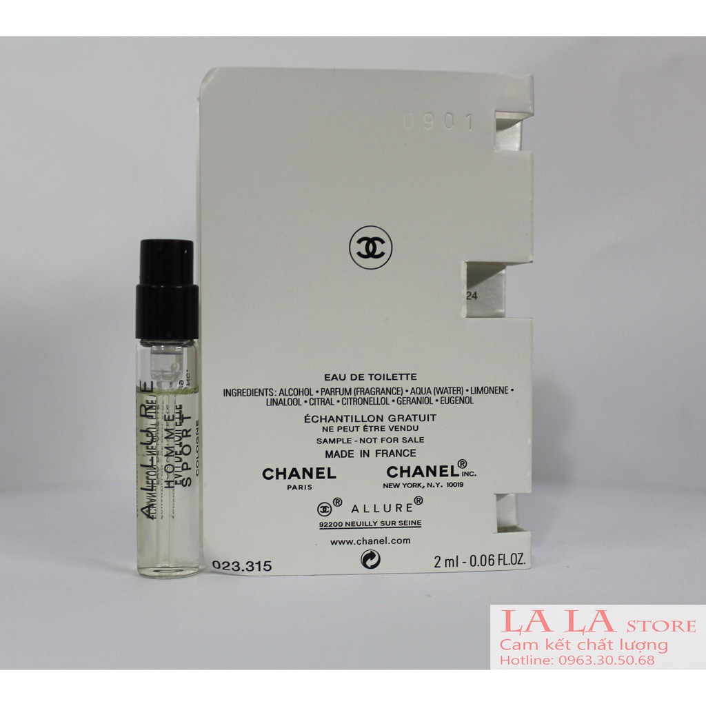 [ Vial chính hãng ] nước hoa Chanel Allure Homme Sport, Sport Cologne 1.5ml | BigBuy360 - bigbuy360.vn