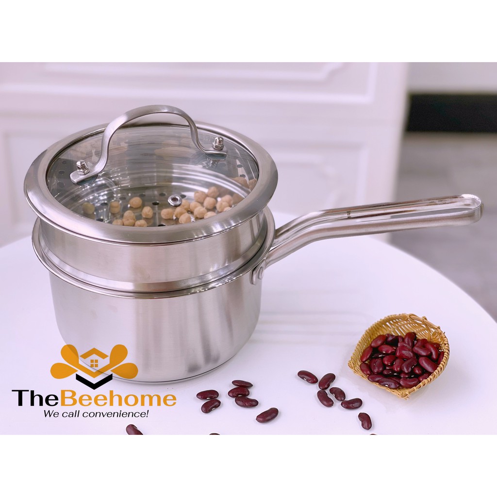 Quánh MILK POT 2&amp;1 dùng đa dạng các loại bếp: gas, từ, hồng ngoại
