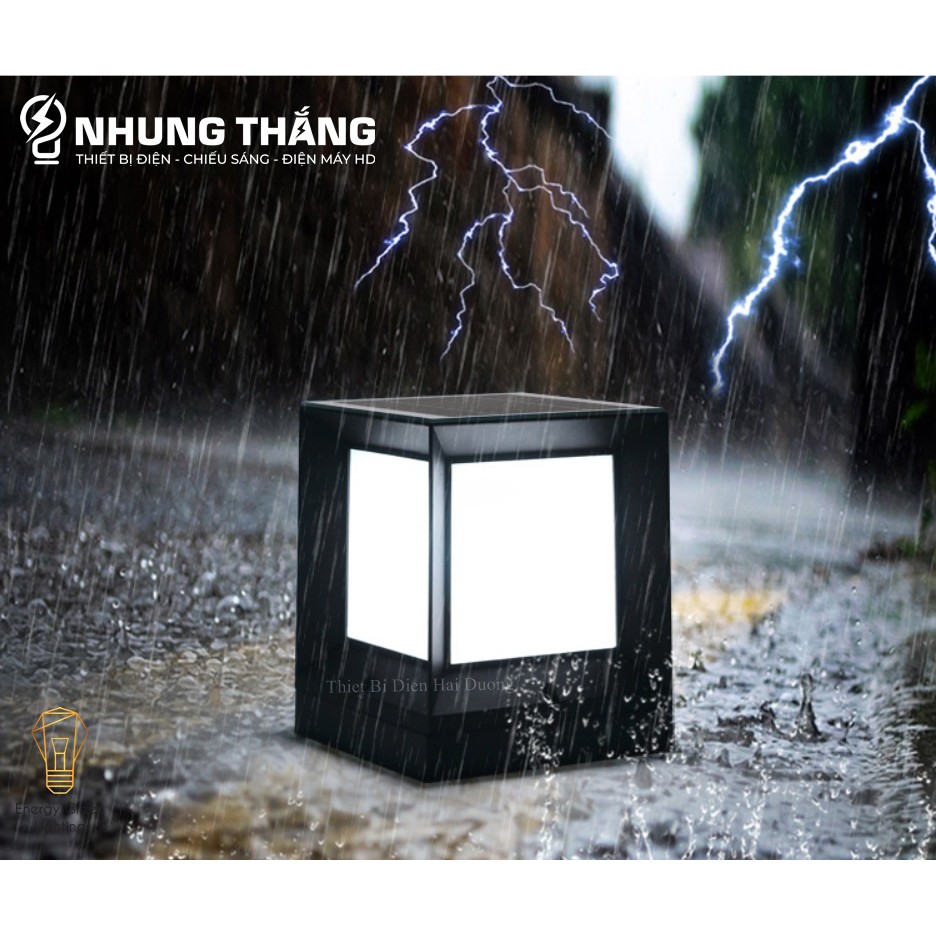 Đèn Sân Vườn Ngoài Trời LT-049 - Trụ Cổng Cột Đèn Hàng Rào Mái Hiên Chống Nước Cao Cấp Decor Vintage - Size 26cm