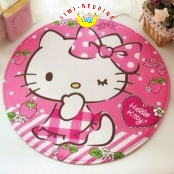 Thảm lau chân hình thỏ hello kitty – Thảm chùi chân hình con vật chống trượt, thấm nước – Timibedding