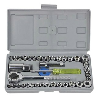 Bộ khẩu mở siết ốc và bugi 40 chi tiết | Bộ khẩu 40 chi tiết