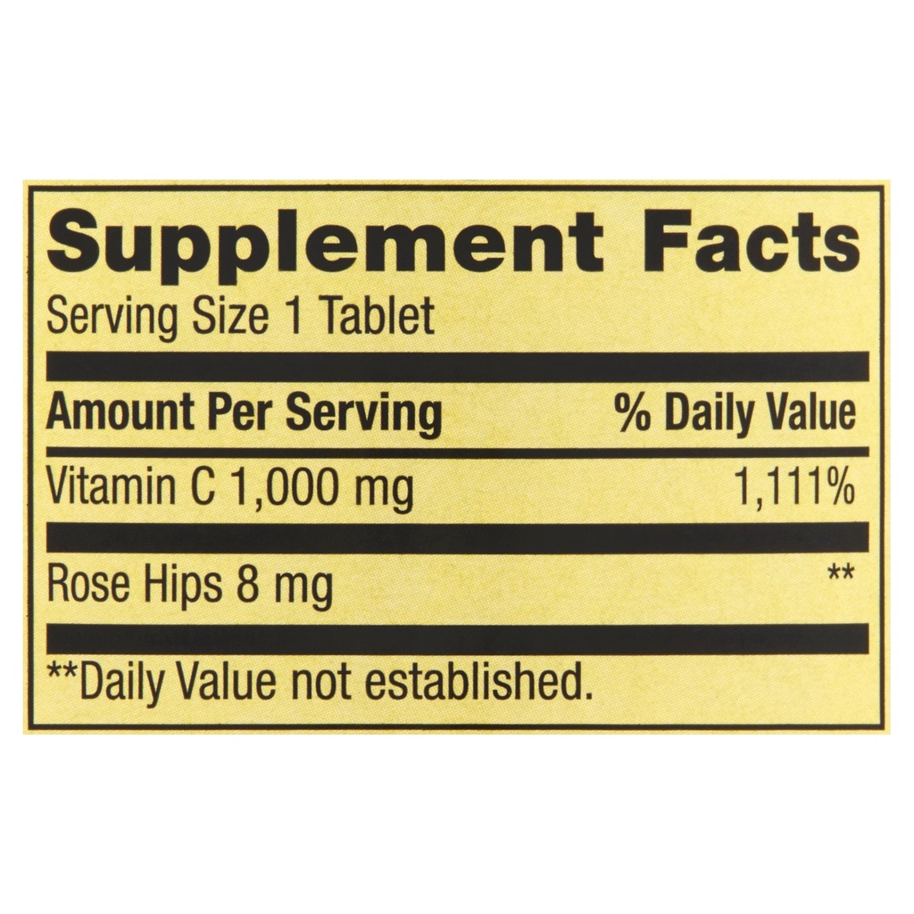 Spring Valley Vitamin C 1000mg TPBS Hỗ Trợ Sức Khoẻ 250 Viên - Từ Mỹ