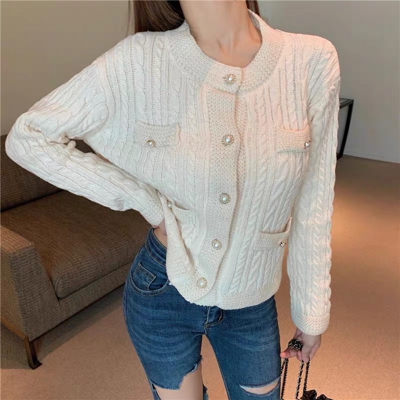 Áo khoác len thừng khuy ngọc ❌ SALE SOCK❌ hàng quảng châu loại 1