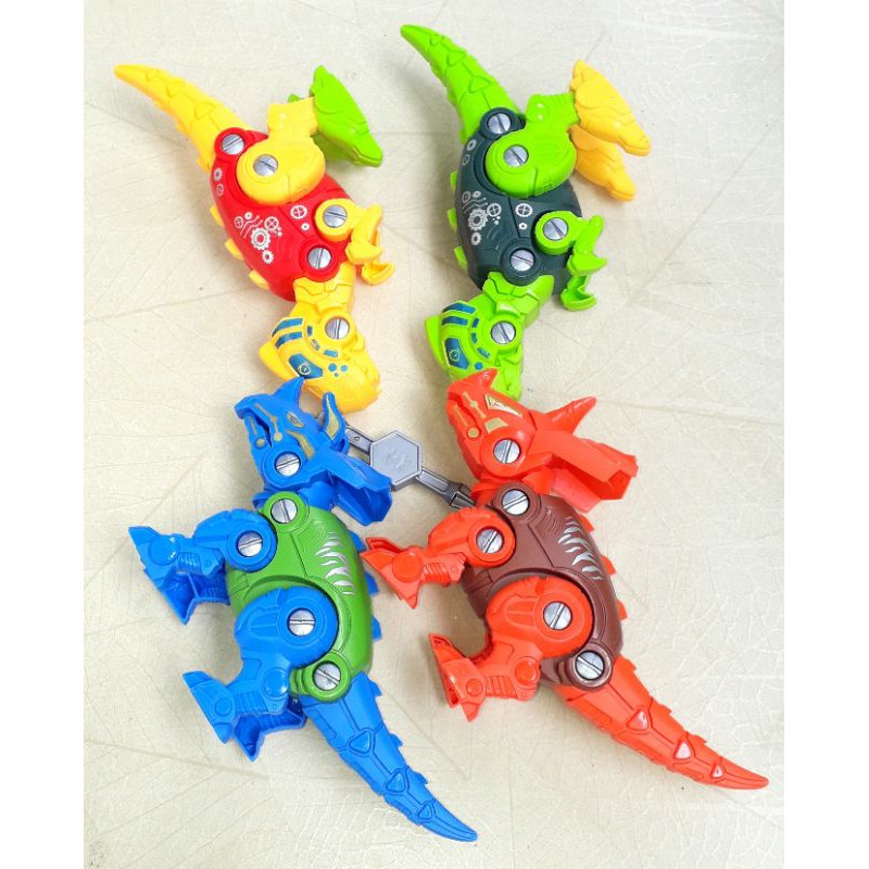 Sét 4 con Khủng Long bằng nhựa tháo ráp rất đẹp