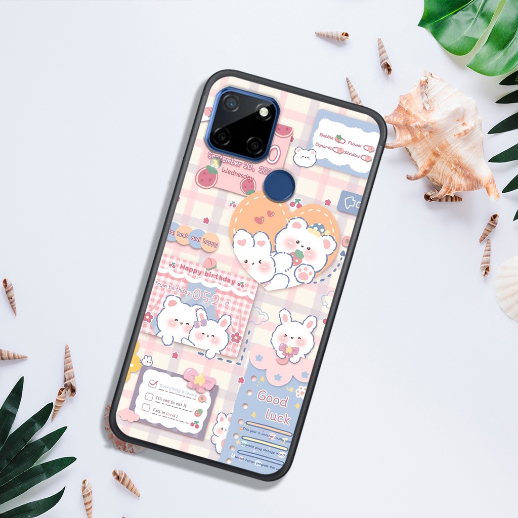 ỐP LƯNG OPPO REALME C12 - C15 -C21 - C21y - C25 - C25y, IN HÌNH GẤU NÂU CHOCOLATE ĐÁNG YÊU.