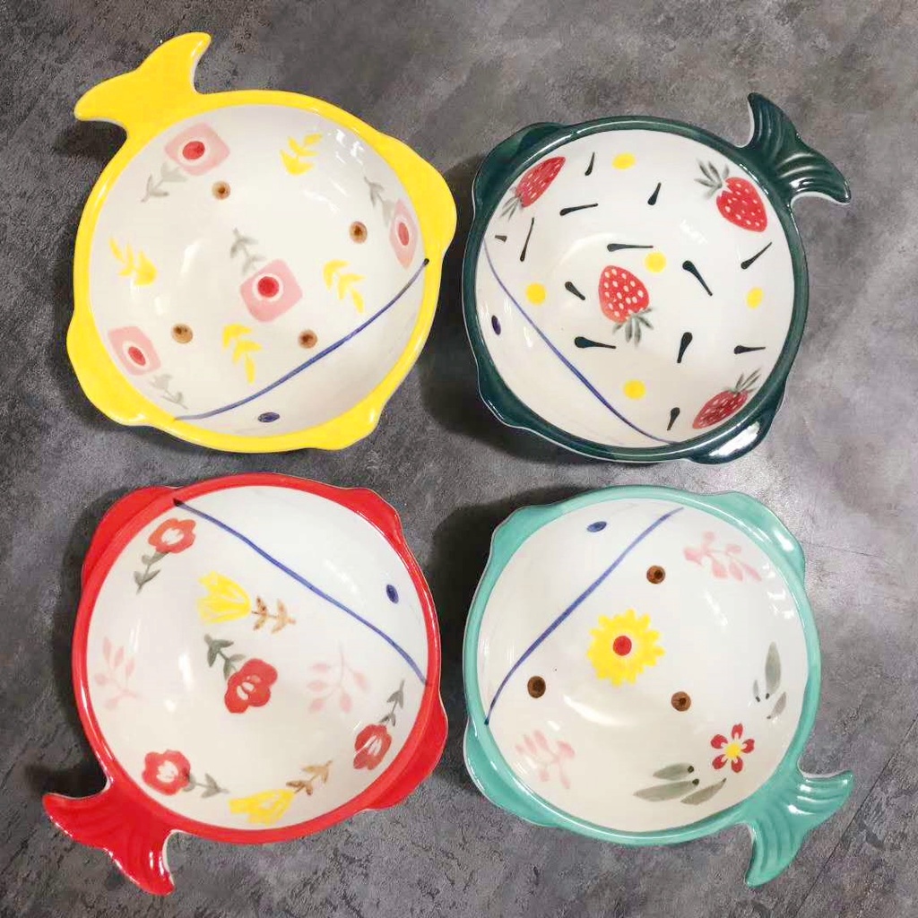 Bát Ăn Dặm Cho Bé Hình Cá Gốm Sứ Cao Cấp Giúp Bé Ăn Ngon Yoota Baby