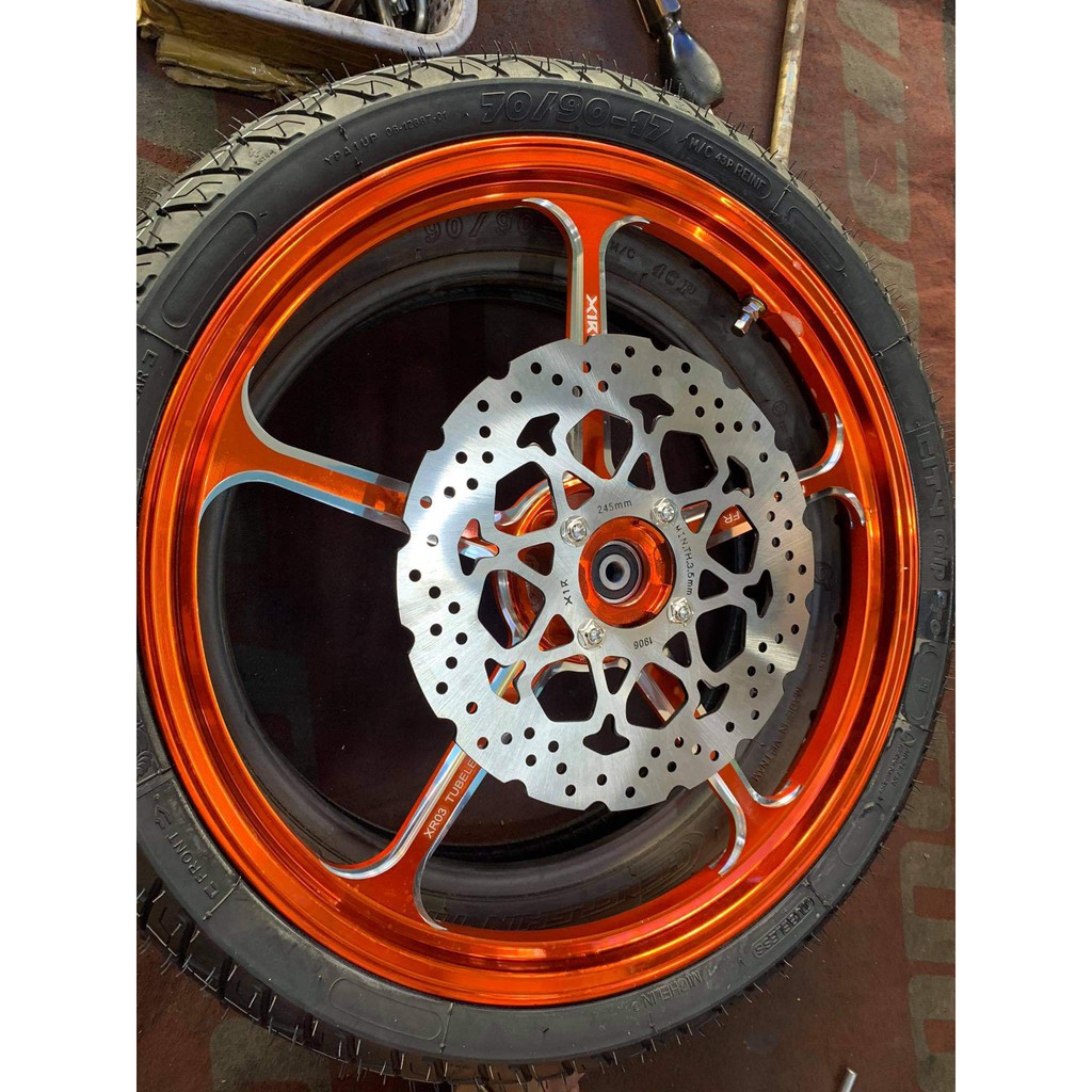 Mâm CNC X1R ex150 + vỏ Michelin city 70-80