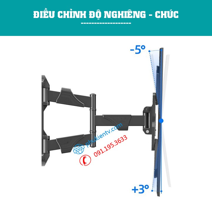 Giá treo tivi NB P5 32 - 40 - 50 - 55 - 60 - 65 - 70 Inch - Giá Treo Tivi Góc Xoay Đa Năng - Model Mới 2022