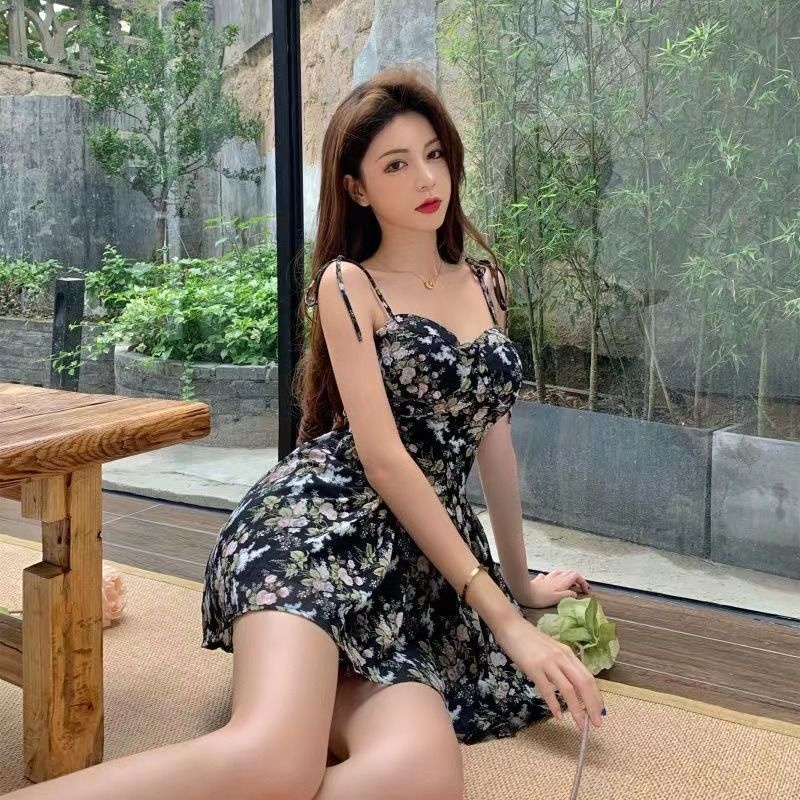 Váy Dây Hoa 175285 Đầm Hoa Trễ Vai Dáng Chữ a Dễ Thương Xinh Xắn Dành Cho Nữ