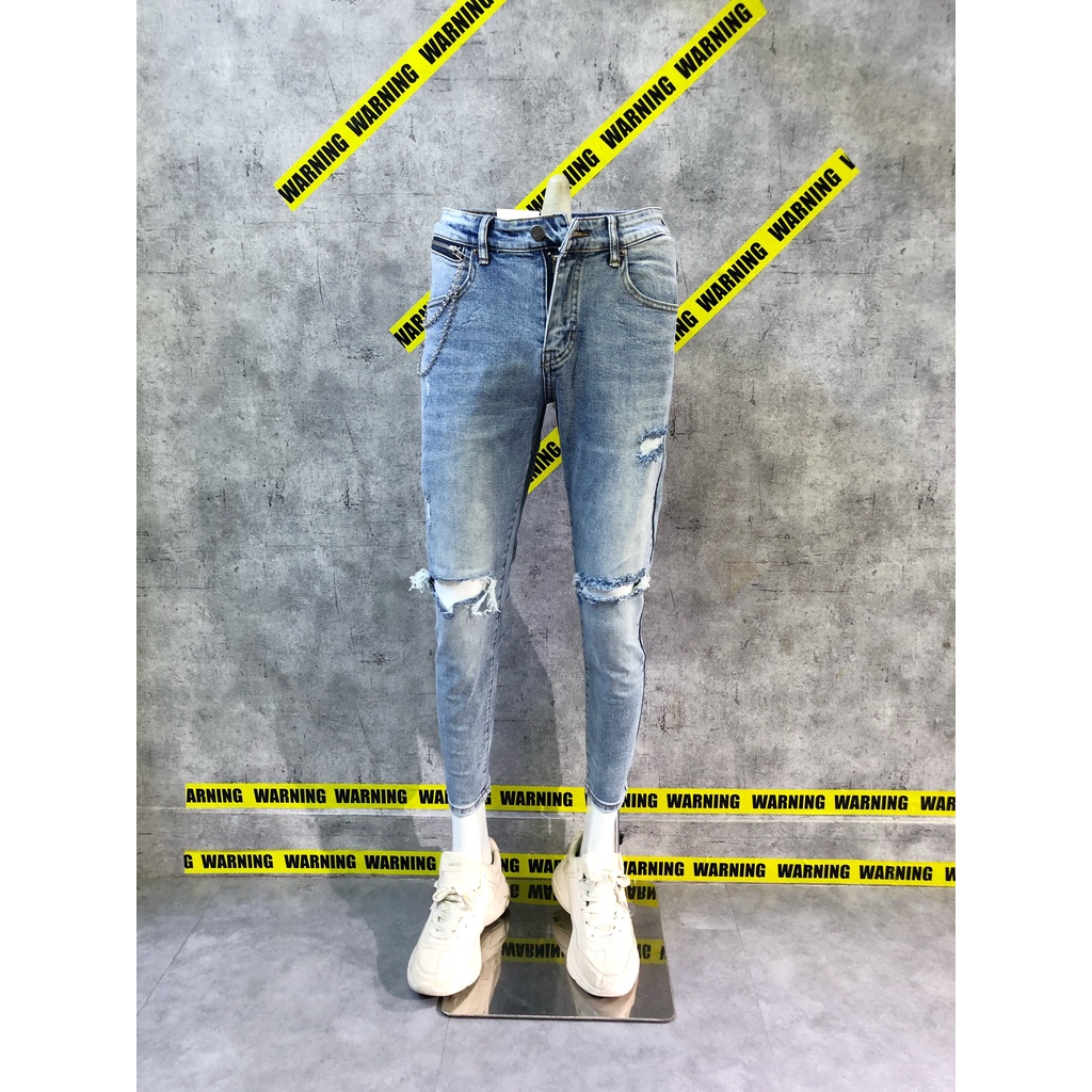 Quần jean rách gối nam hàng quảng châu cao cấp JAMES STORE - QJKM095