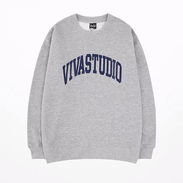 Áo sweater unisex form rộng brand Nelly Heybig chính hãng streetstyle in trước ngực S4