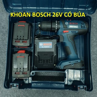 Khoan Pin Bosh 26V Có Búa Lõi đồng Bắt Vít Khoan Sắt Khoan Tường Khoan Gỗ