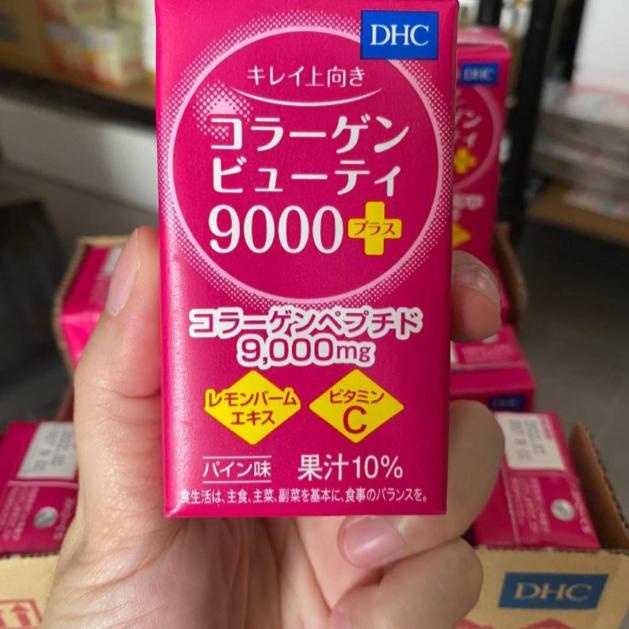 Nước uống Collagen DHC 9000mg giúp dưỡng ẩm, ngăn ngừa lão hoá, tăng đàn hồi cho da | Kan Japan | SALE DATE 31/01/2024