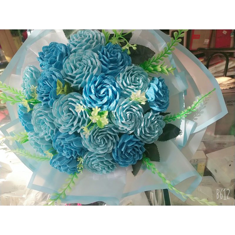 Bó hoa giấy nhún sáng chảnh