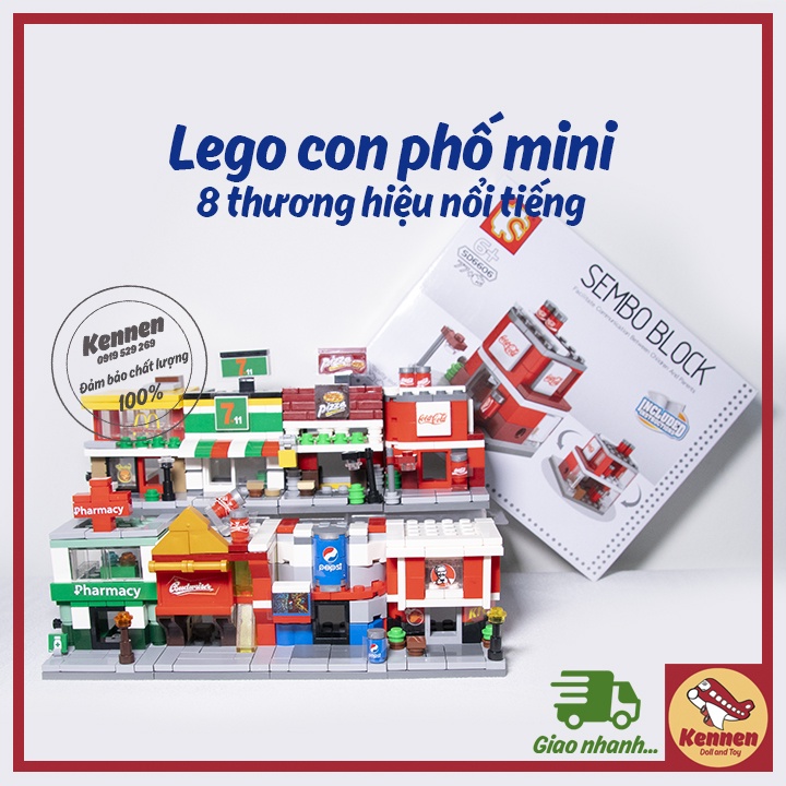 Ghép hình lego các thương hiệu nổi tiếng loại nhỏ