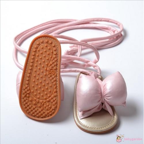 Xăng đan Đính Nơ Màu Trơn Thời Trang Mùa Hè Xinh Xắn Cho Bé Gái