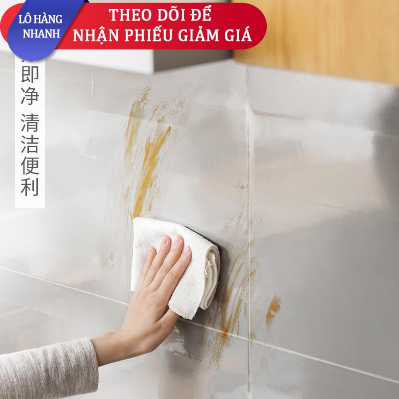 ™▫miếng dán chống thấm dầu mỡ ở góc lười biếng trong suốt và không thấm nước miếng dán bếp đèn giấy đen mặt bàn bằng gạc