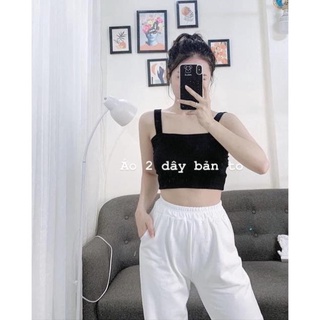 Áo 2 Dây Bản To Hot Trend 2022- Áo Hai Dây Chất Bozip Freesize Hottrend