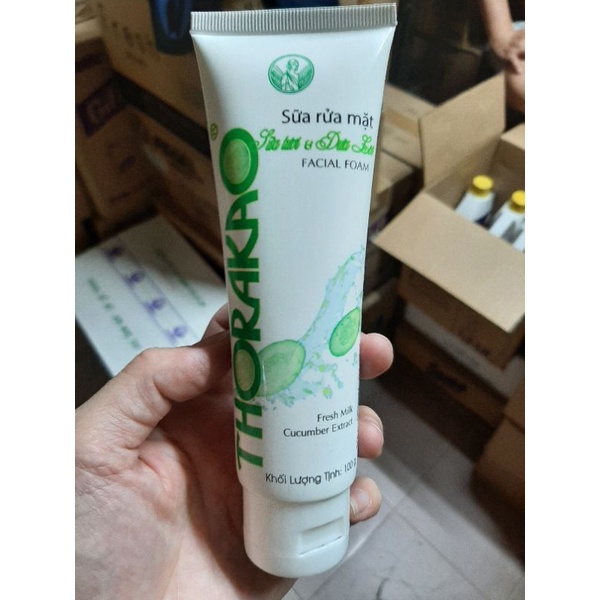 Sữa Rửa Mặt Con Bò E100 80g + THORAKAO 120g + THORAKAO sữa tươi & dưa leo 100g + Dưa Leo E100g