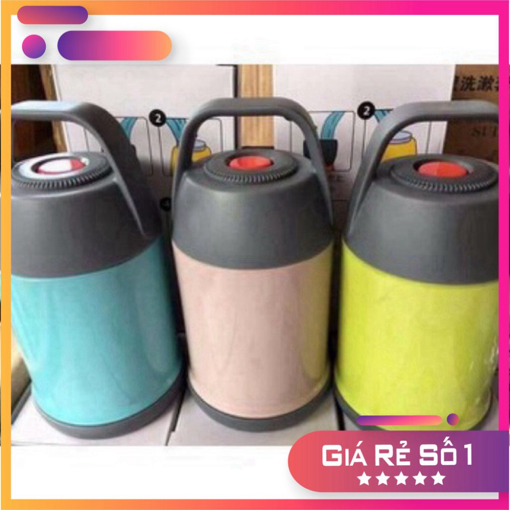 Bình Ủ Cháo Giữ Nhiệt Đa Năng 2 Lớp 450ml Tiện Dụng - Bình Ủ Cháo Cho Bé có Quai Xách-XUẤT NHẬT-LÕI INOX