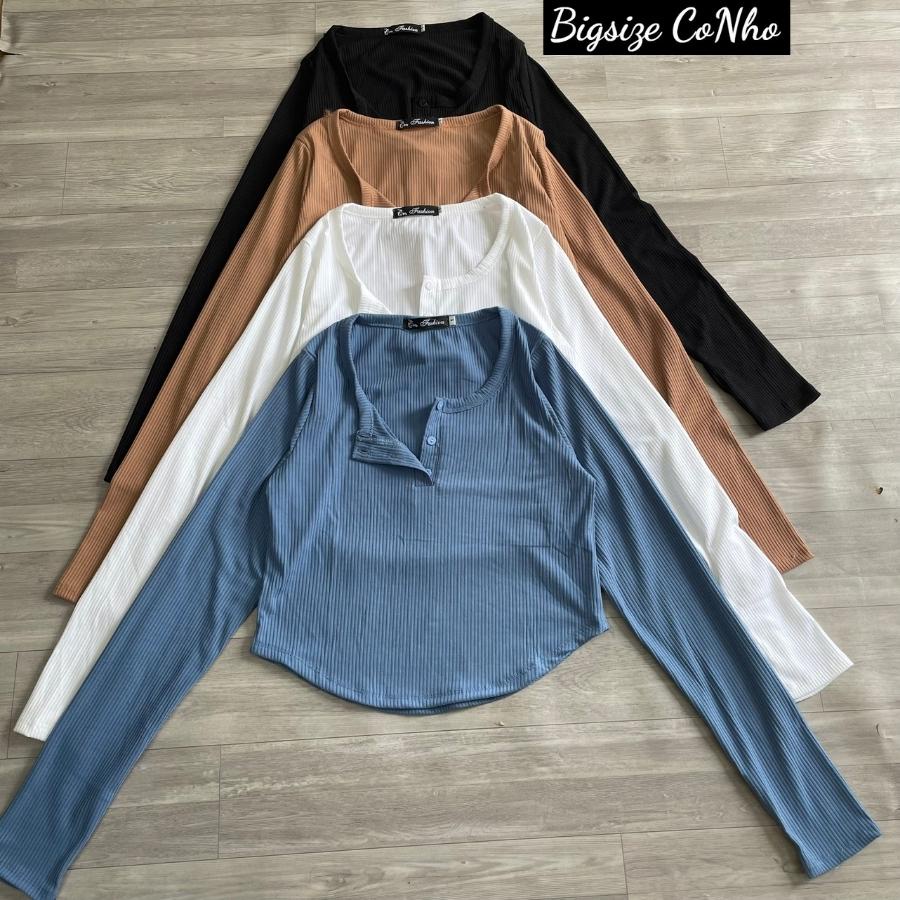 Áo thun kiểu tay dài Bigsize Cô Nhỏ nữ, Áo phông oversize sang chảnh G11