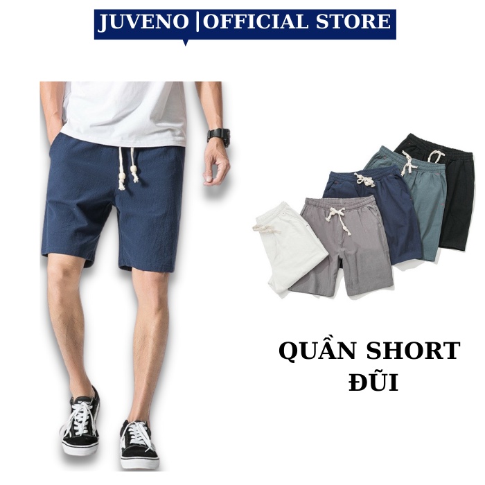 Quần Short Đũi JUVENO Chất Vải Đũi Cao Cấp Mềm Mịn, Nhiều màu, Dễ Vận Động Đủ size 45-85Kg