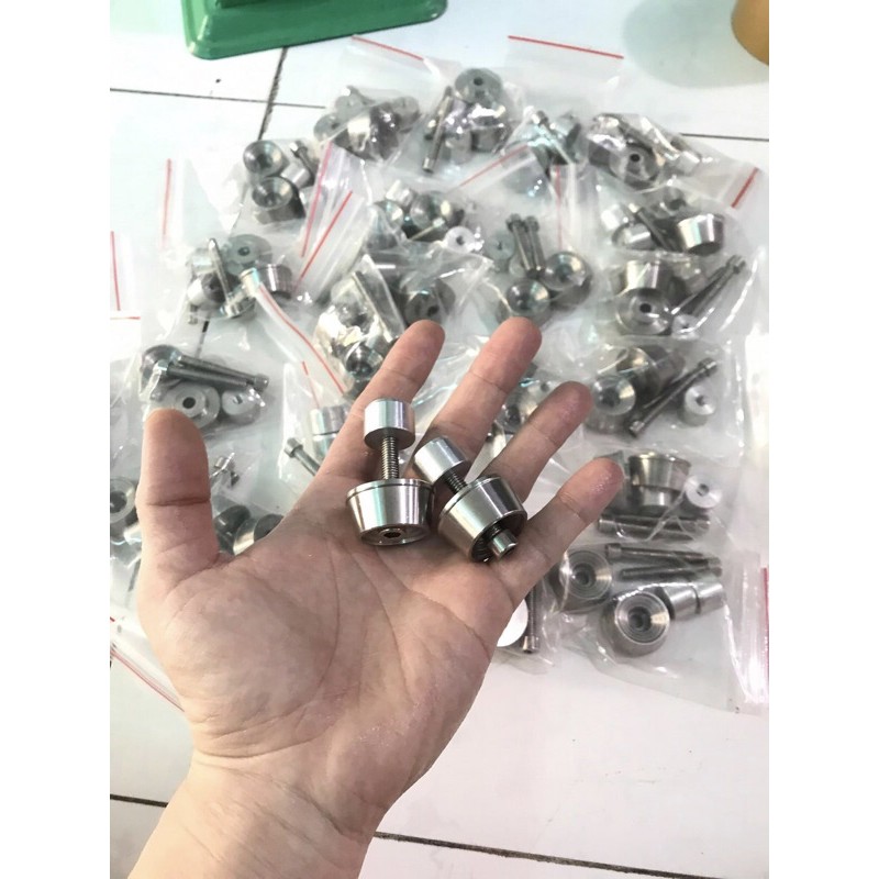 Cặp gù trung inox Cnc bao sáng bóng “ Tặng full phụ kiện “ gắn các loại xe máy