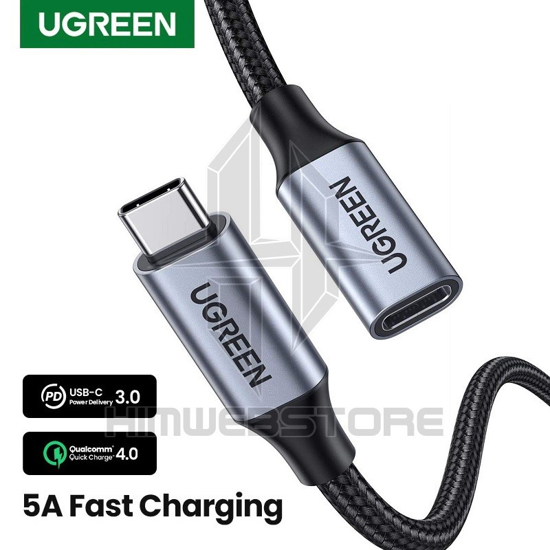 Cáp USB Type C 3.1 nối dài Gen 2 Cao Cấp Ugreen 80810 30205 Chính Hãng US372 (Thundorbolt 3 PD 5A/100W)