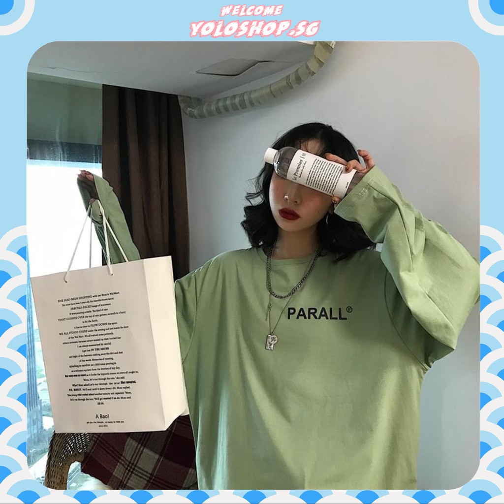 Áo thun dài tay 🔮 PARALL 🔮 phông Unisex nam nữ tee oversize form rộng pull Ulzzang Streetwear Hàn Quốc vải mềm | BigBuy360 - bigbuy360.vn
