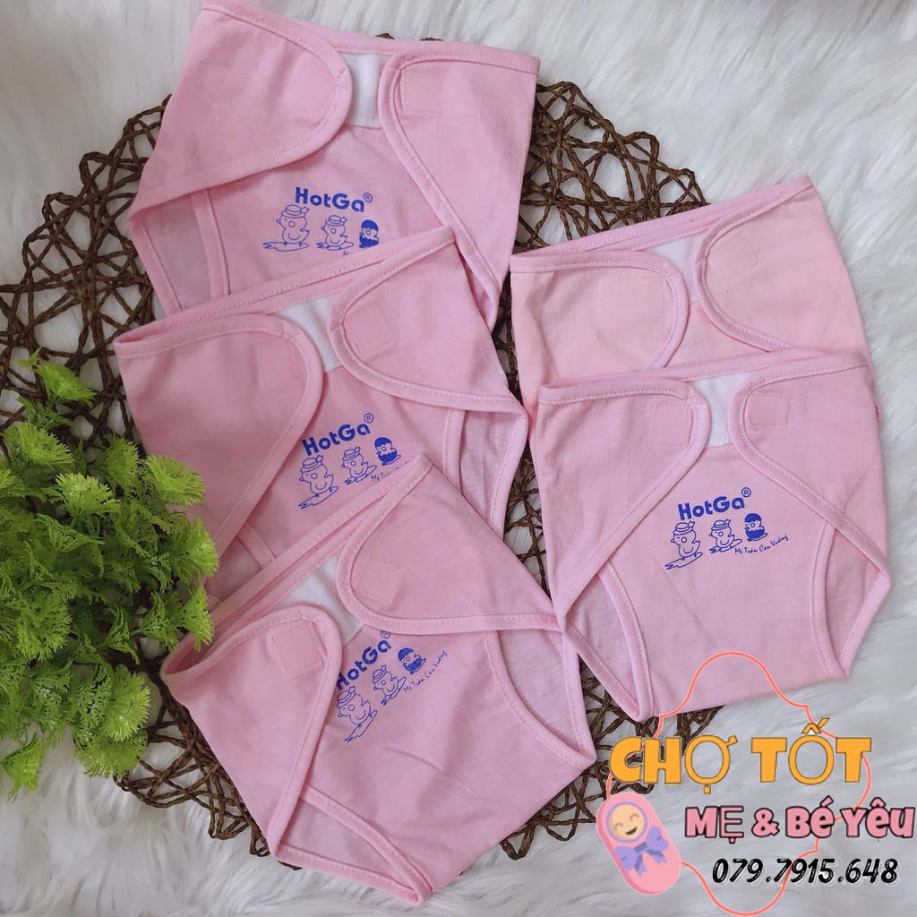 Combo 10 Tã Vải Cho Trẻ Sơ Sinh Cao Cấp Hotga Loại Màu Chất 100% Cotton Mềm (3-12kg)