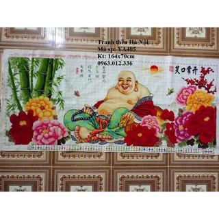 Tranh thêu thành phẩm Phật di lạc A405 - 164x70cm