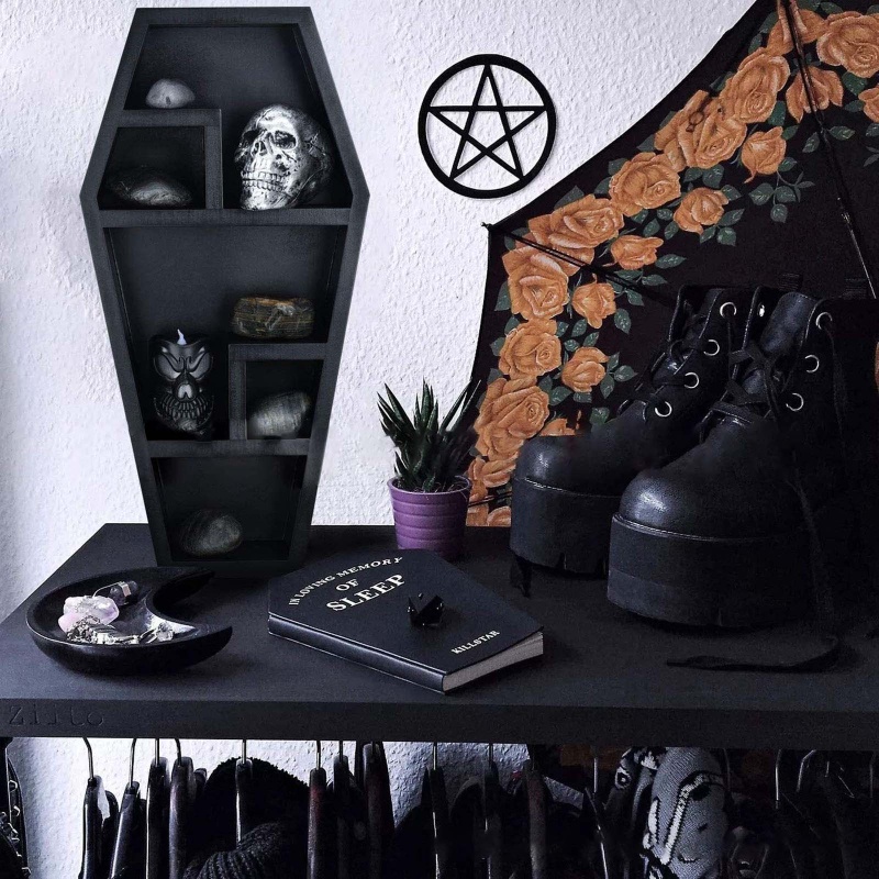 Giá Đỡ Bàn Chải Đánh Răng Kiêm Cốc Đánh Răng Đa Năng Phong Cách Gothic Halloween