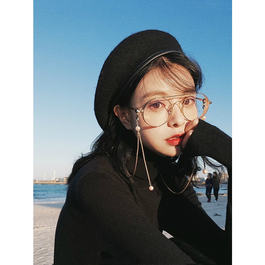 Mũ nồi da màu đen phong cách Hàn Quốc thời trang thu đông cho nữ