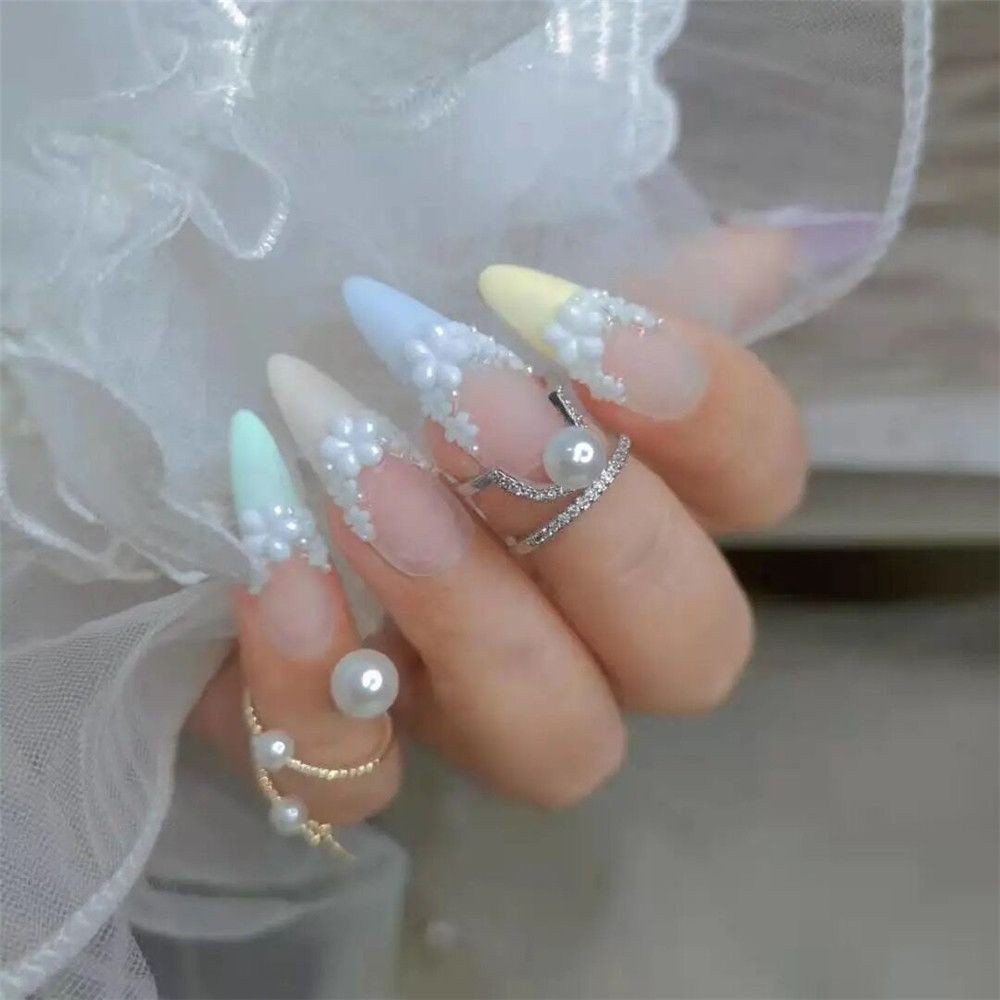 (Hàng Mới Về) Phụ Kiện Trang Trí Móng Tay Hình Hoa / Quả Dứa 3D Mini Ba Chiều Diy Thời Trang Cho Nữ