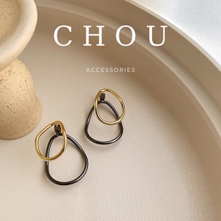 Bông Tai Oval Đôi | CHOU ACCESSORIES |