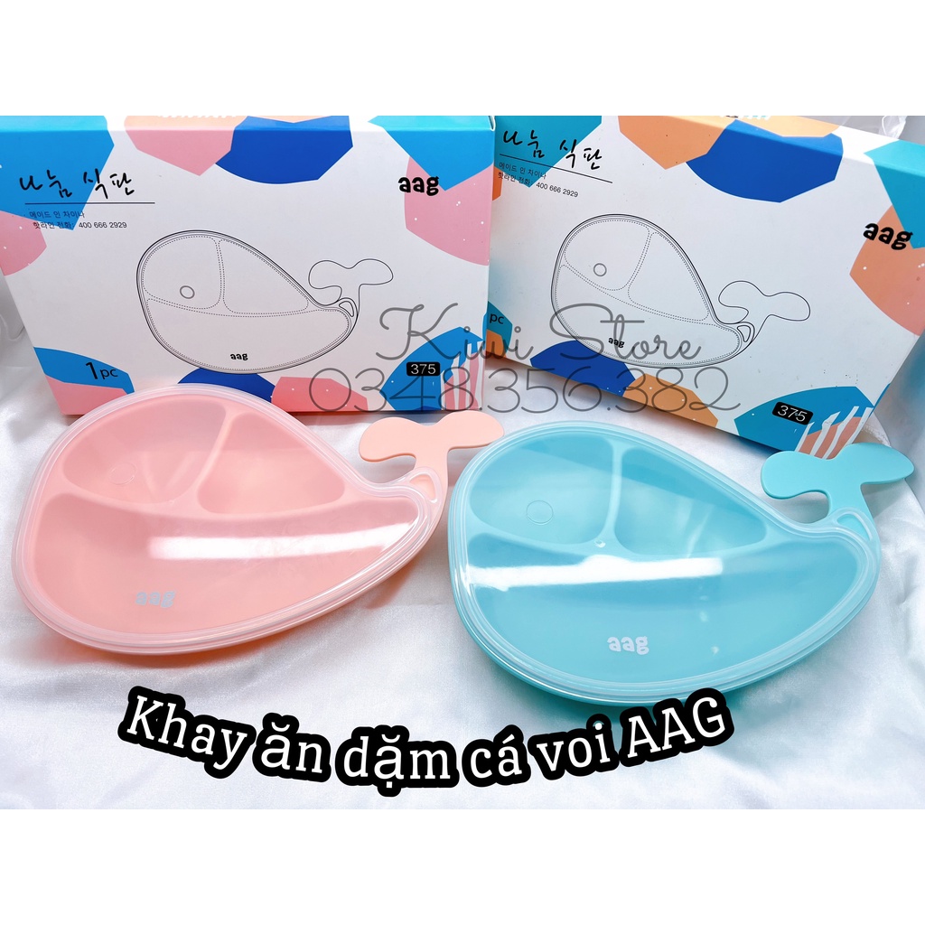 Khay ăn dặm AAG cao cấp hình cá heo cho bé ăn dặm (ảnh thật shop tự chụp)