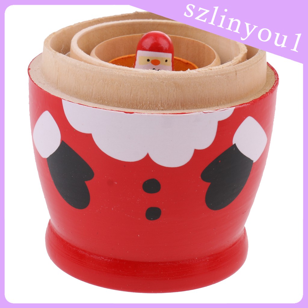 NEW Bộ 6 Búp Bê Nga Matryoshka Hình Ông Già Noel