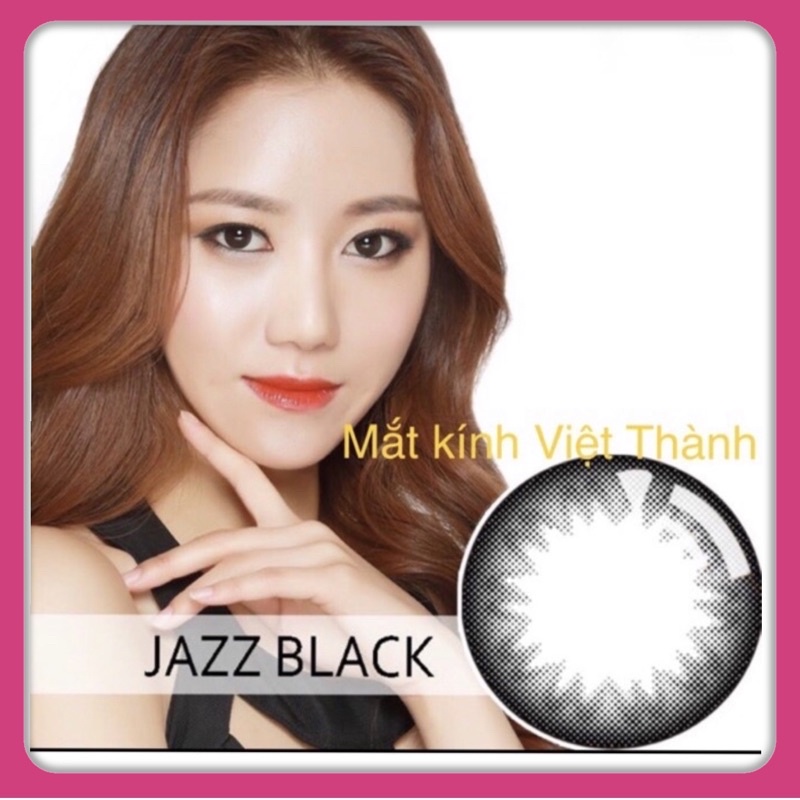 HCM Lens MÀU ĐEN không giãn có đủ độ cận chính hãng Hàn Quốc kính áp tròng đen tự nhiên D2-103 ĐEN