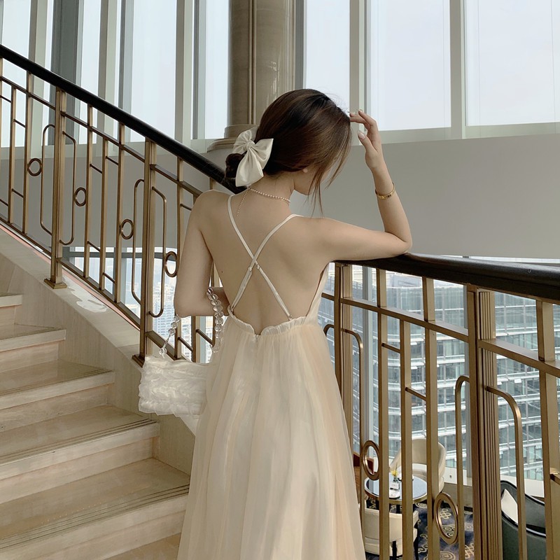 Đầm nữ dáng xòe xòe tiểu thư gọi cảm đi biển Emilyshop ulzzang