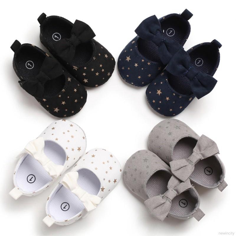 Giày Búp Bê Đính Nơ Chống Trượt Dễ Thương Cho Bé Gái